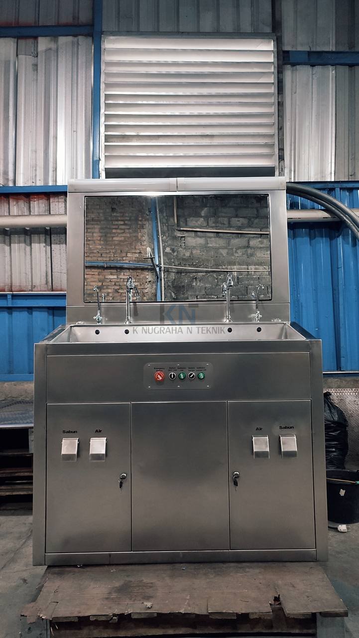 Scrubber stainless steel untuk filtrasi gas industri buatan K Nugraha N Teknik